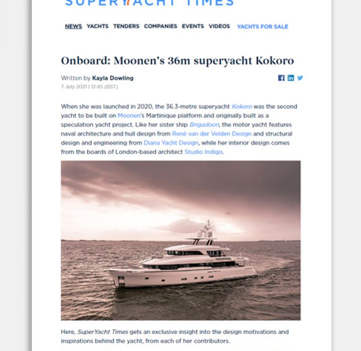 The Superyacht Times - July 2021 - Studio Indigo | Luxury Interior