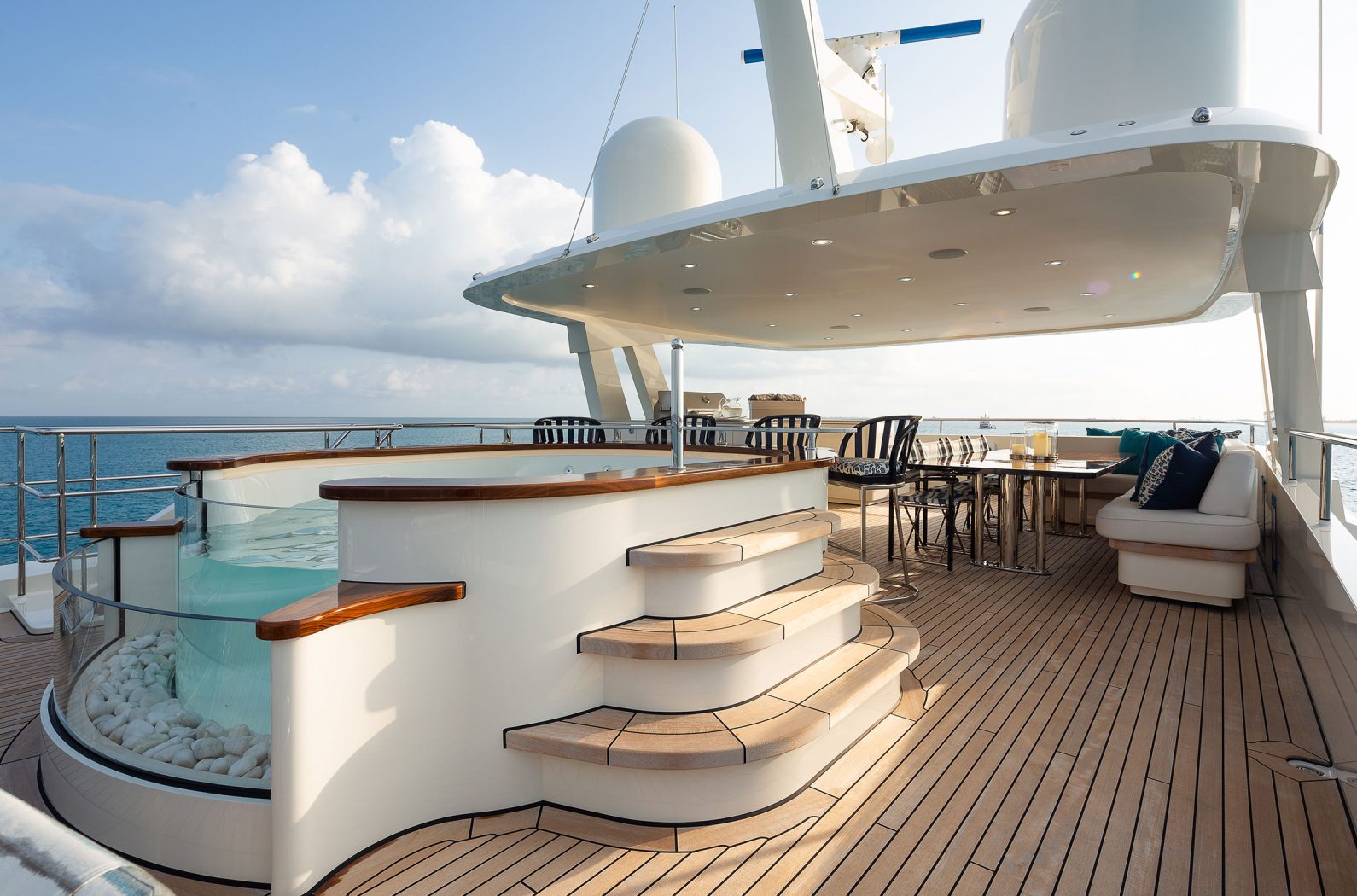 36m superyacht Botti sun deck designed by Studio Indigo